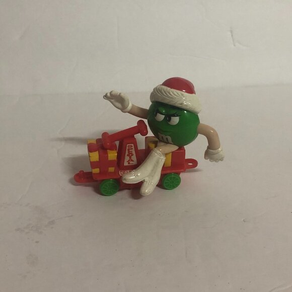 Green M&Ms Red and Yellow Christmas Train Car - Picture 1 of 5